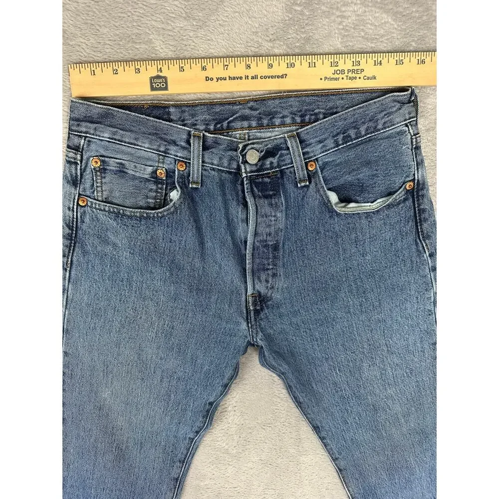 Levi's 501 xx Original Fit Mens 31x32 Medium Wash Denim Jeans Straight Leg